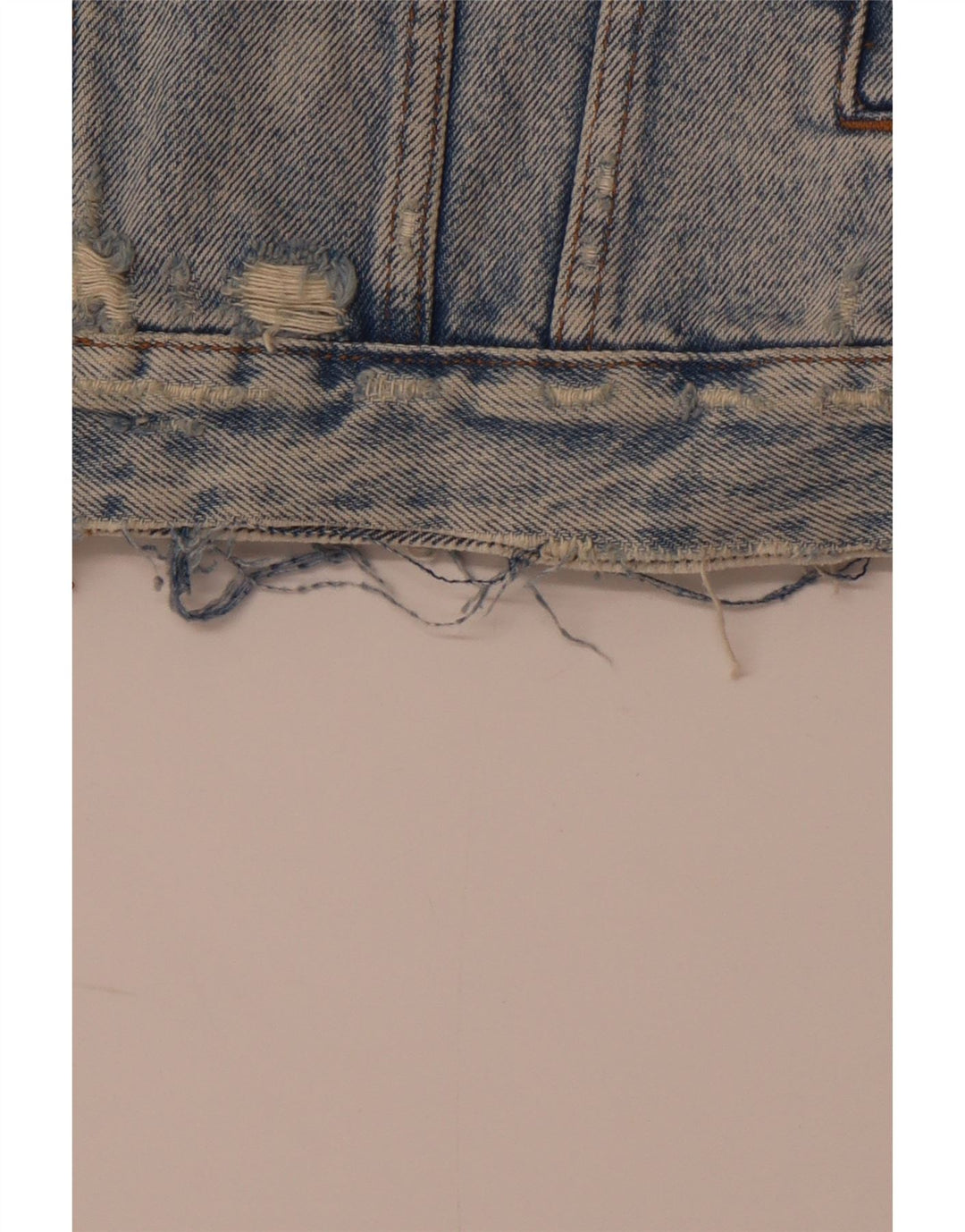 Ανδρικό τζιν μπουφάν ZARA Distressed UK 38 Medium Blue Cotton