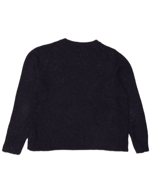 Marks & Spencer Γυναικείο πουλόβερ με λαιμόκοψη UK 12 Medium Navy Blue