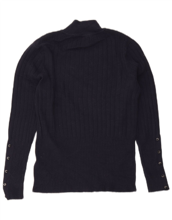 Marks & Spencer Γυναικείο πουλόβερ με λαιμό χελώνα UK 12 Medium Navy Blue