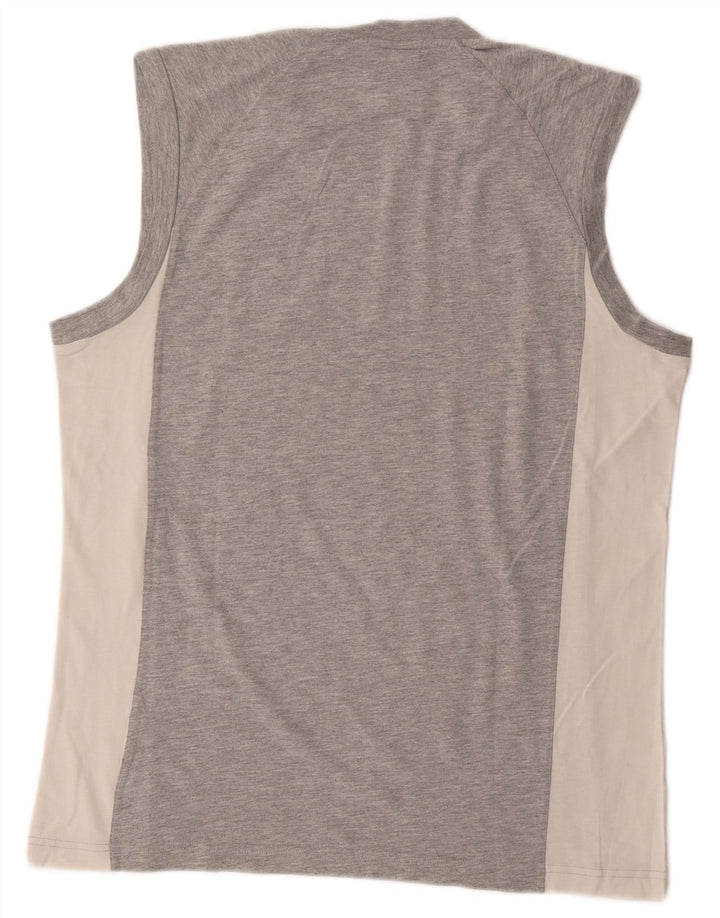 Ανδρικό γραφικό γιλέκο ADIDAS Top Medium Grey Colourblock