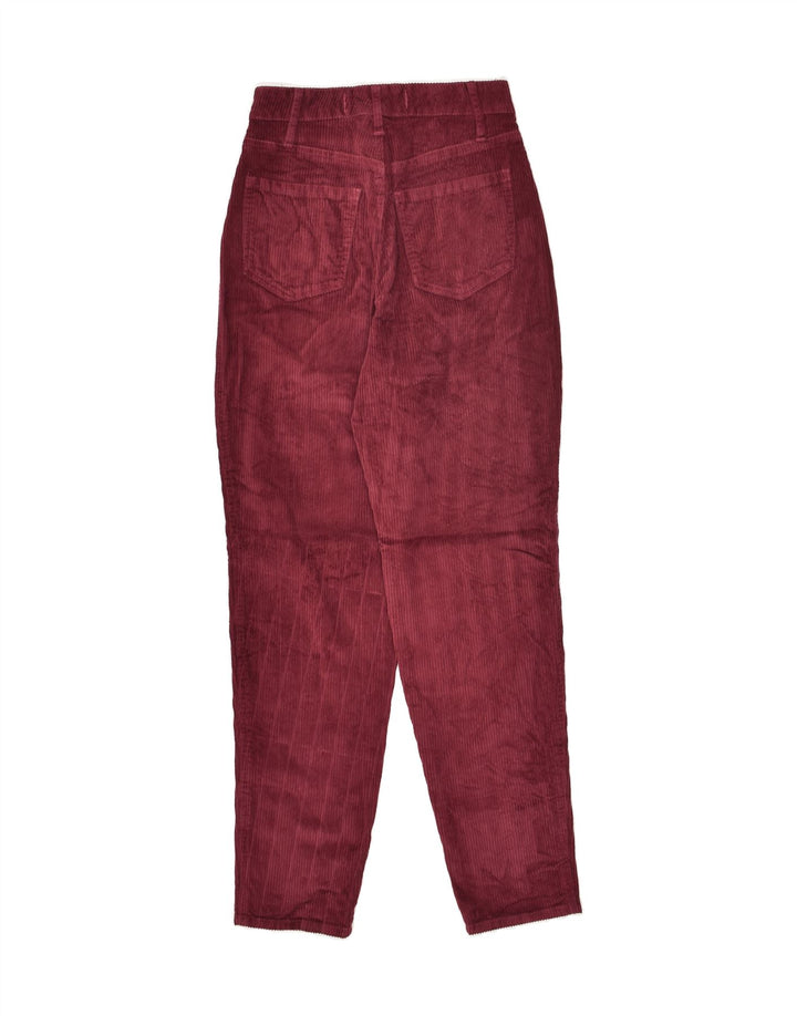 HOLLISTER Womens Tapered Corduroy Trousers W23 L28 Burgundy Cotton | Vintage Hollister | Thrift | Second-Hand Hollister | Used Clothing | Messina Hembry 