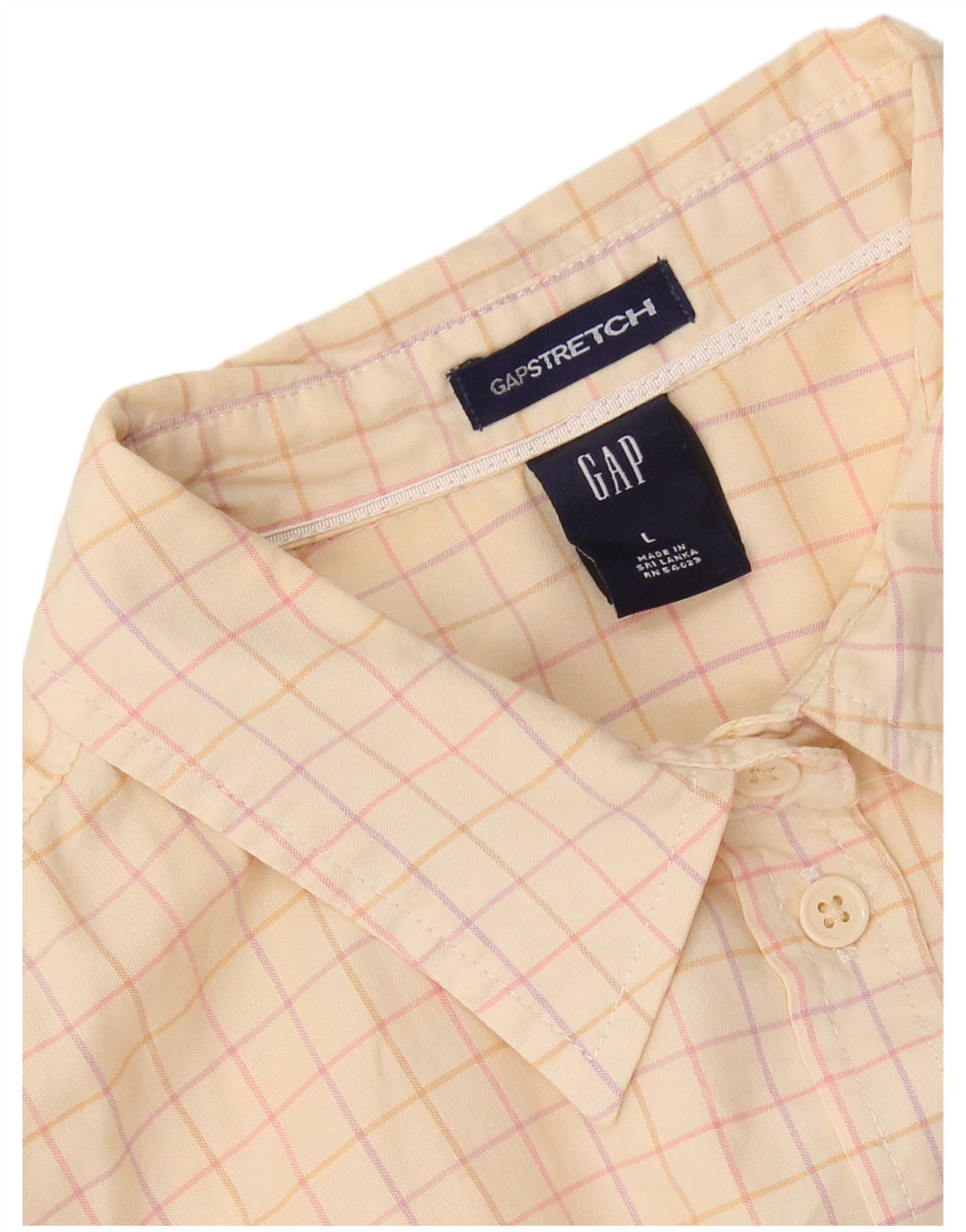 Gap Γυναικείο πουκάμισο 3/4 μανίκι UK 16 Large Beige Check