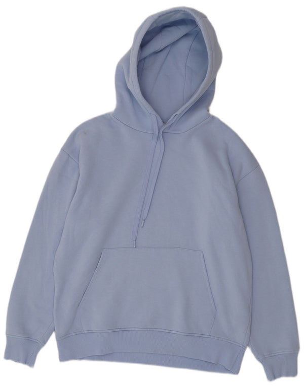 Zara Ανδρικό Hoodie Jumper Μεσαίο Μπλε Βαμβακερό