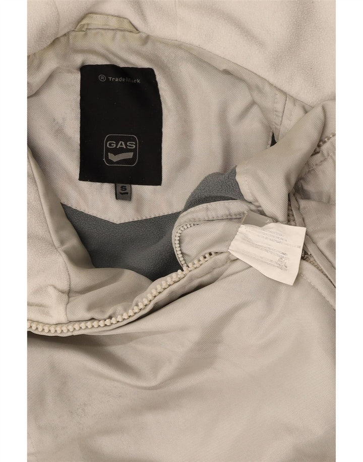 GAS Mens Windbreaker Jacket UK 36 Small Grey Nylon