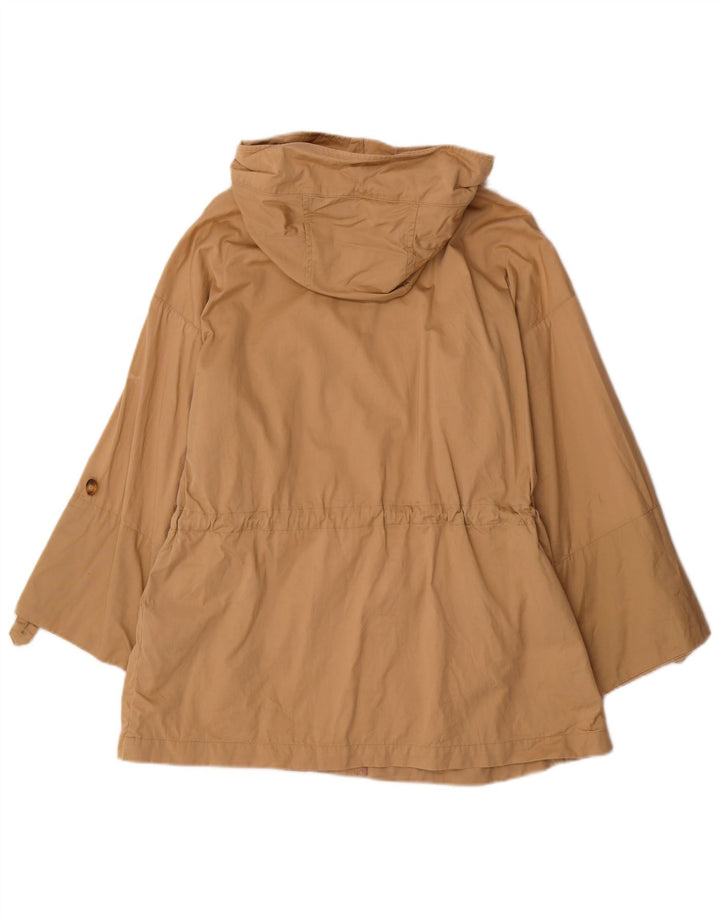 MASSIMO DUTTI Γυναικείο μπουφάν Parka με κουκούλα UK 14 μεσαίο βαμβακερό μπεζ