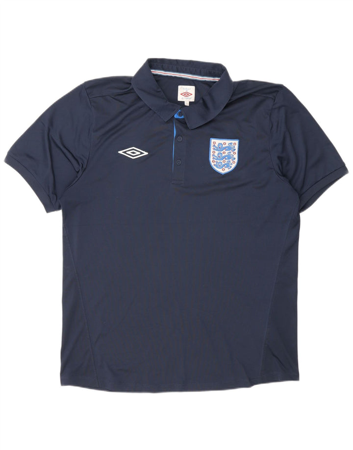 Ανδρικό πουκάμισο πόλο Umbro Μεγάλο μπλε Navy Polyester Sports