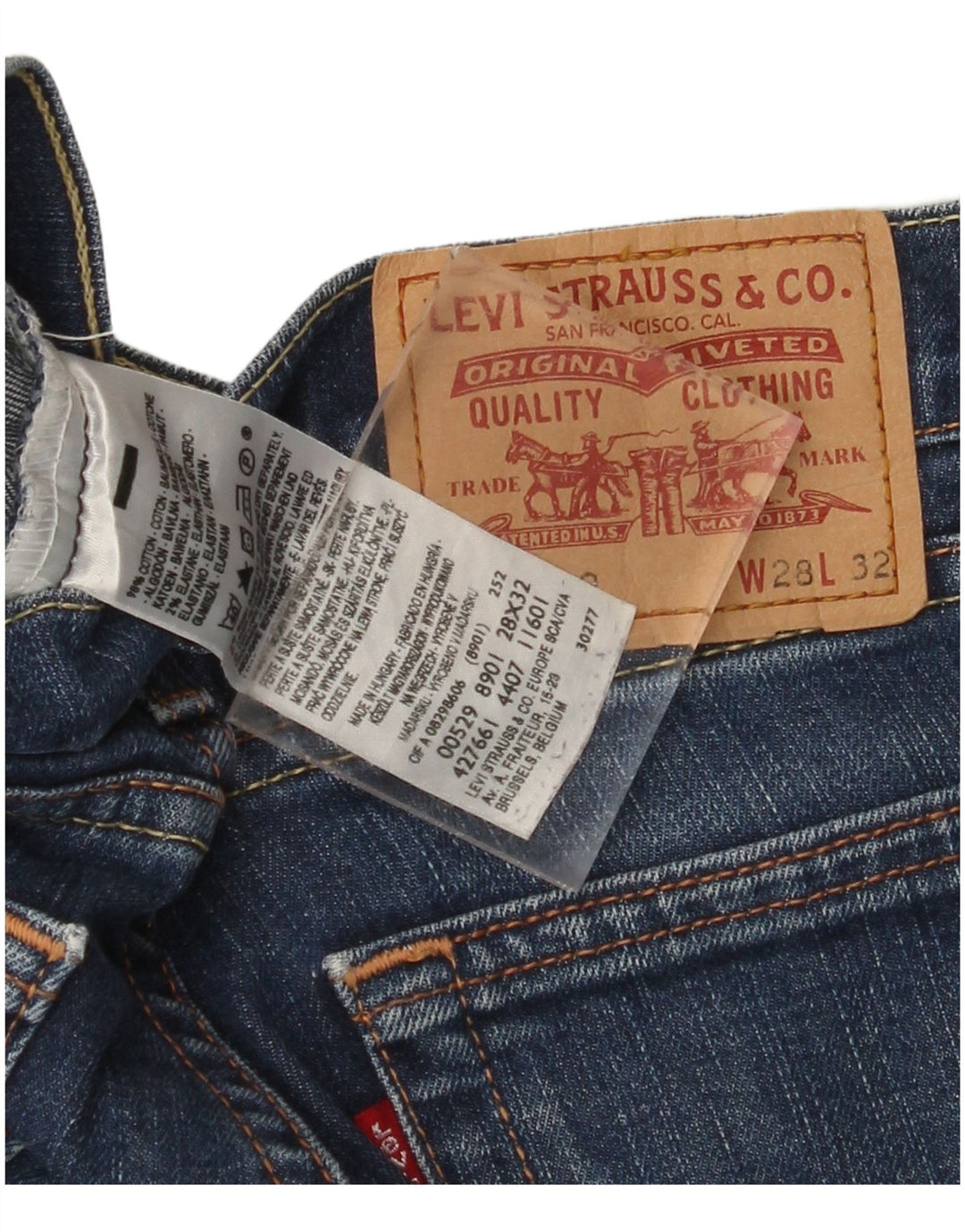 LEVI'S Γυναικείο Τζιν 529 Flared W28 L27 Μπλε Βαμβακερό