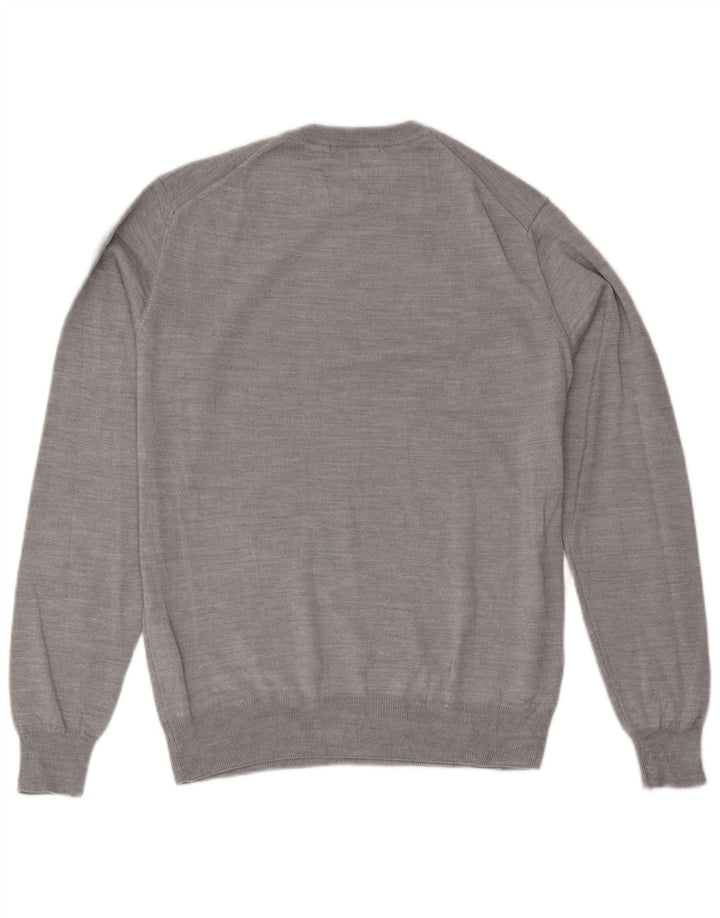 Ανδρικό πουλόβερ Trussardi Crew Neck Jumper από μεσαίο γκρι μαλλί