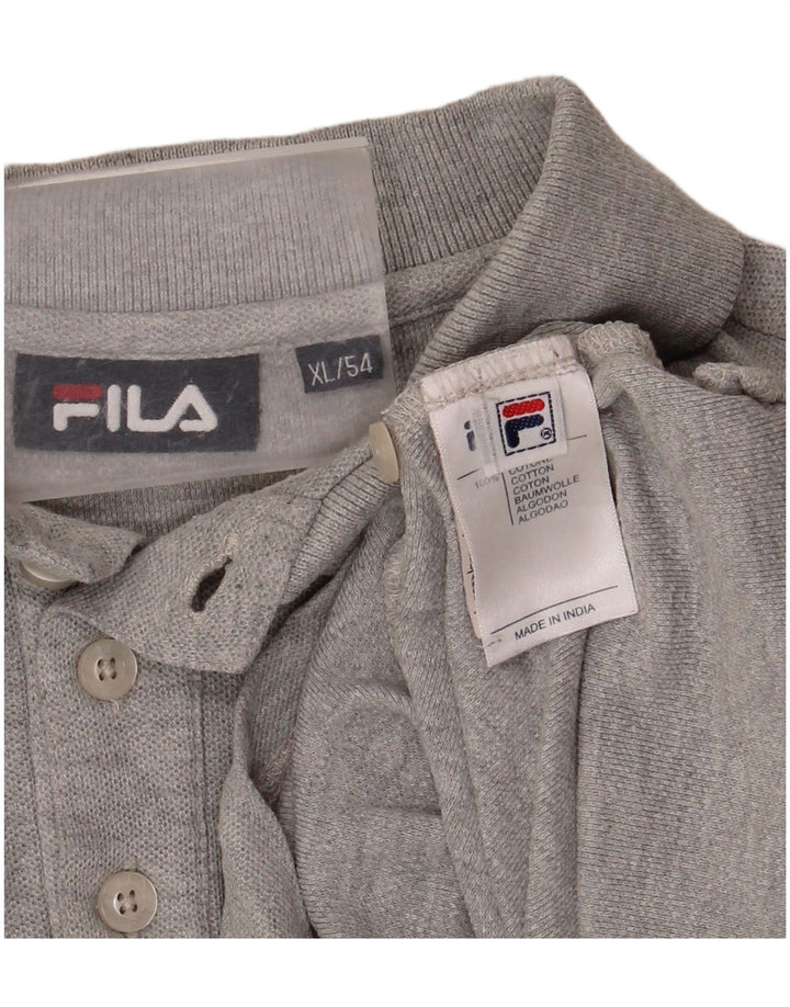 Ανδρικό πουκάμισο πόλο FILA IT 54 XL Γκρι βαμβακερό