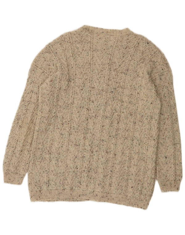 Vintage γυναικεία ζακέτα UK 16 Large Beige Flecked