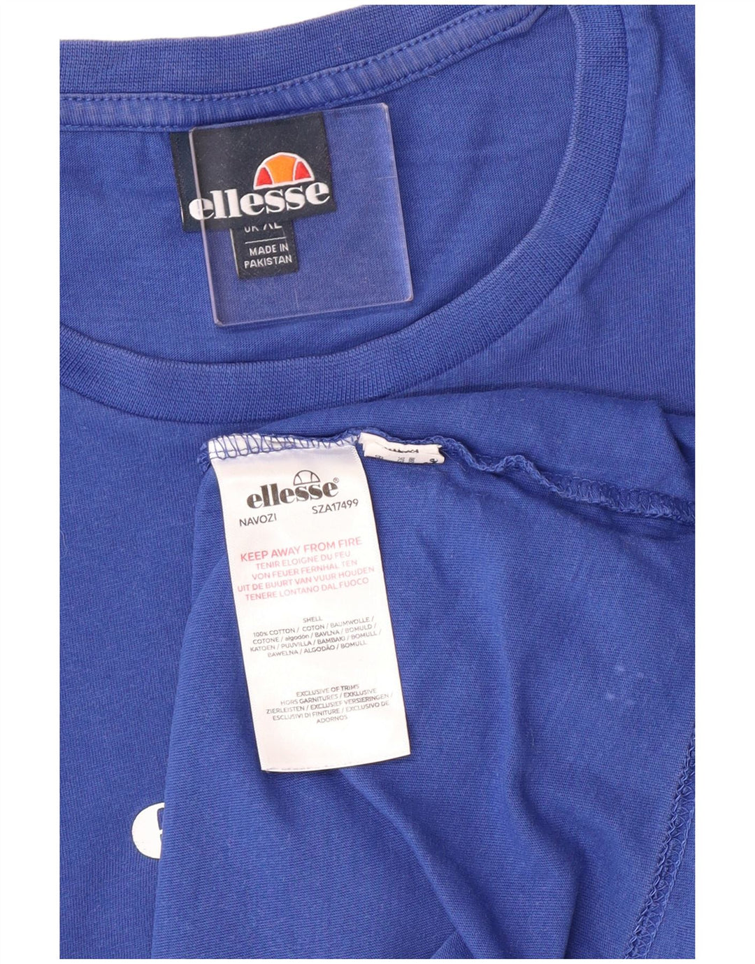 Ανδρικό γραφικό T-Shirt Ellesse Top XL Blue Cotton