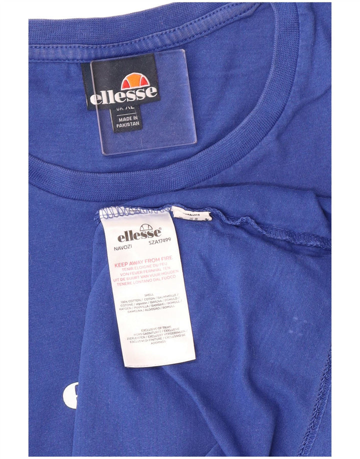 Ανδρικό γραφικό T-Shirt Ellesse Top XL Blue Cotton
