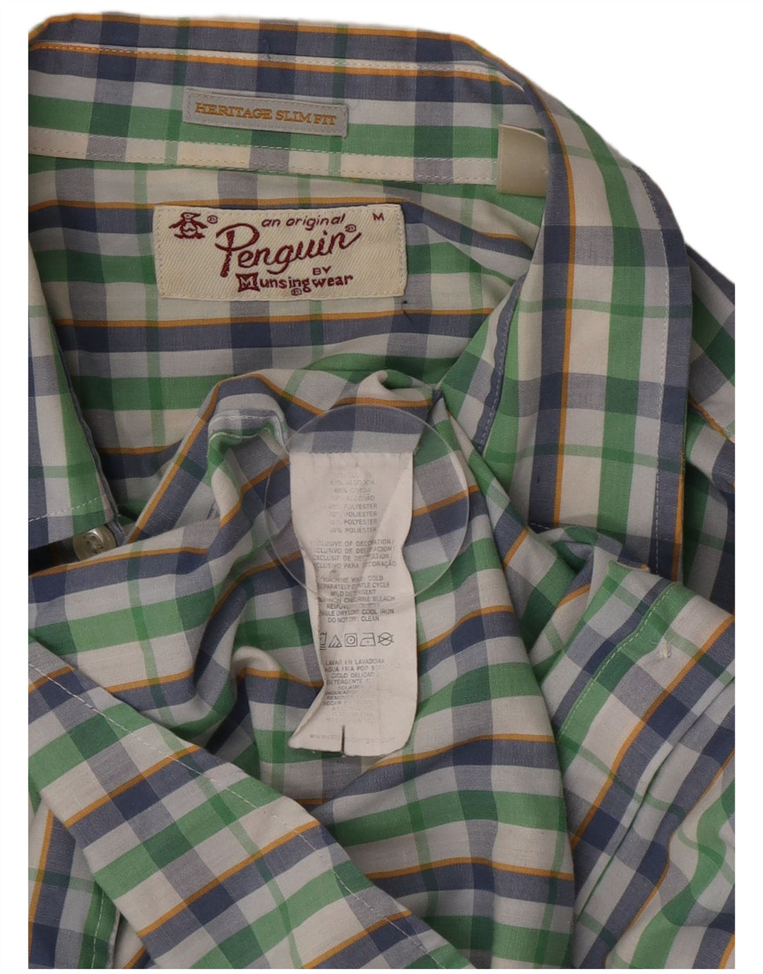 Πουκάμισο Penguin Mens Heritage Slim Fit Βαμβακερό μεσαίο πράσινο