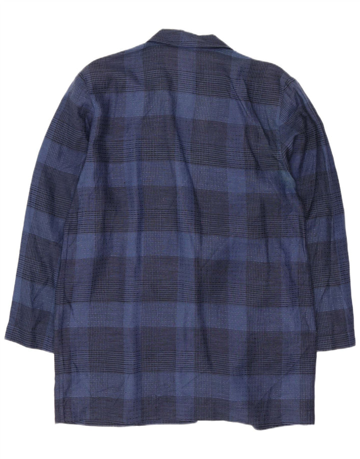 Carla Carini Γυναικείο σακάκι Longline Blazer UK 14 Medium Navy Blue Check