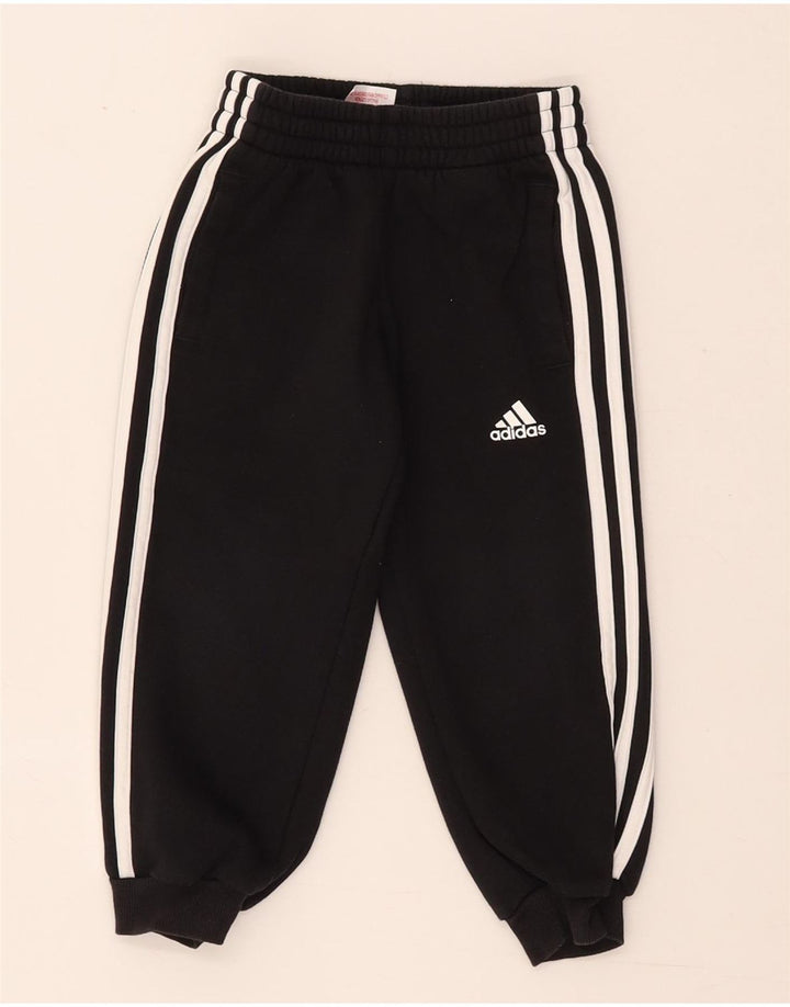 Adidas Boys Tracksuit Trousers Joggers 3-4 Years Μαύρο