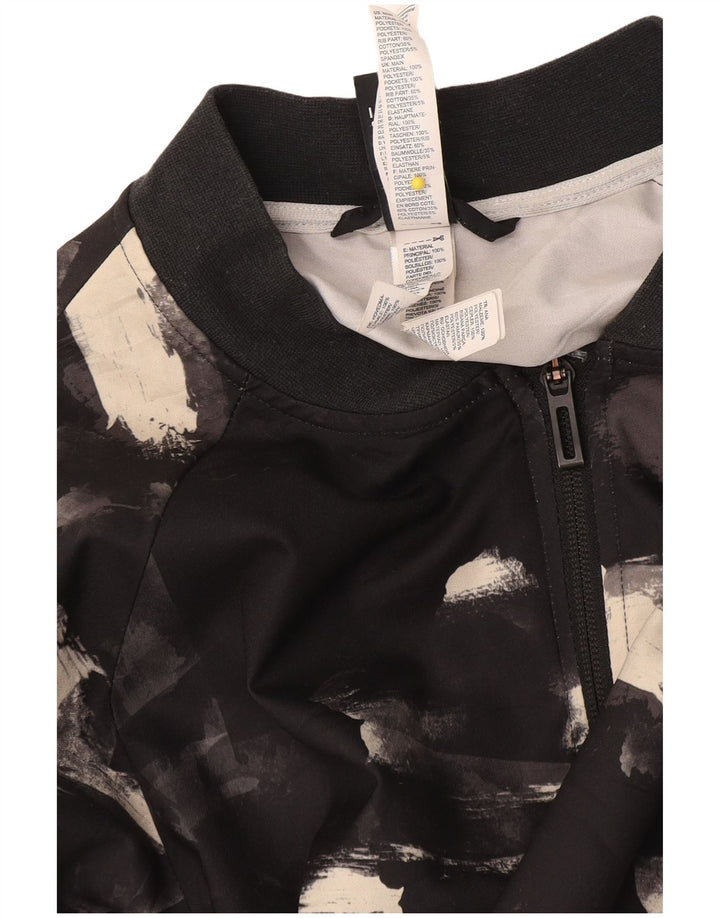 Γυναικεία αθλητική φόρμα Adidas Abstract Pattern Top Jacket UK 10 Small Black