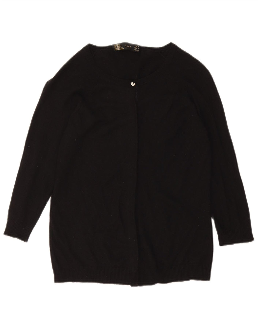 Zara Γυναικείο πουλόβερ UK 12 Medium Black Rayon
