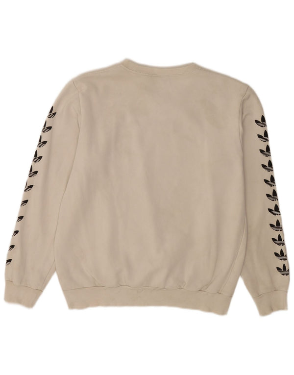Γυναικείο Φούτερ Adidas Graphic Jumper UK 14 Medium Off White Βαμβακερό