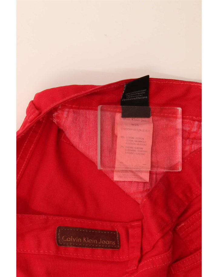 Γυναικείο τζιν σορτς Calvin Klein W26 Μικρό κόκκινο βαμβακερό