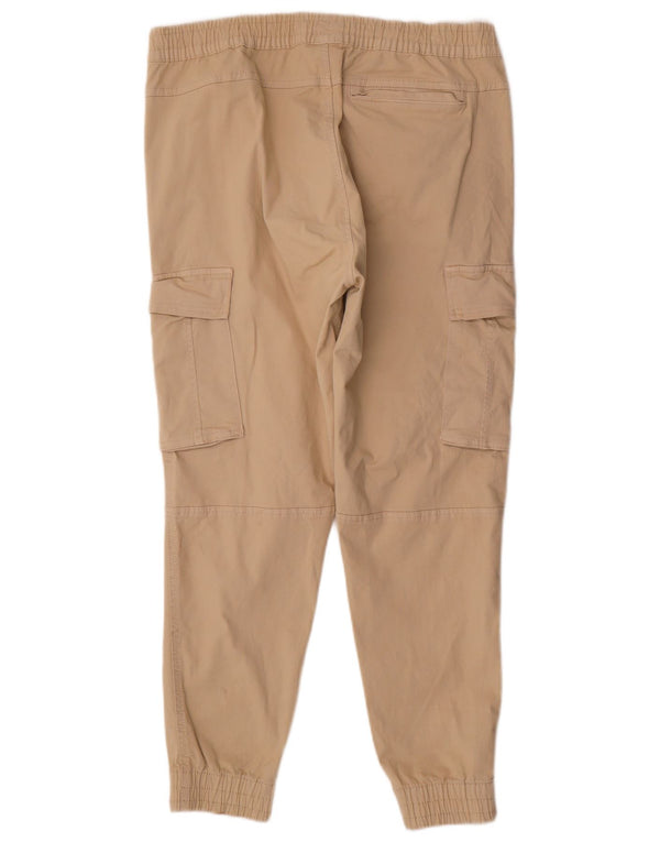 Zara Ανδρικό παντελόνι Joggers Cargo EU 44 Large W34 L29 Μπεζ βαμβακερό