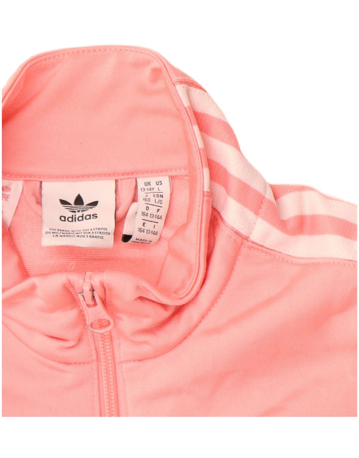 Κορίτσια αθλητική φόρμα Adidas Top Jacket 13-14 Years Pink Polyester