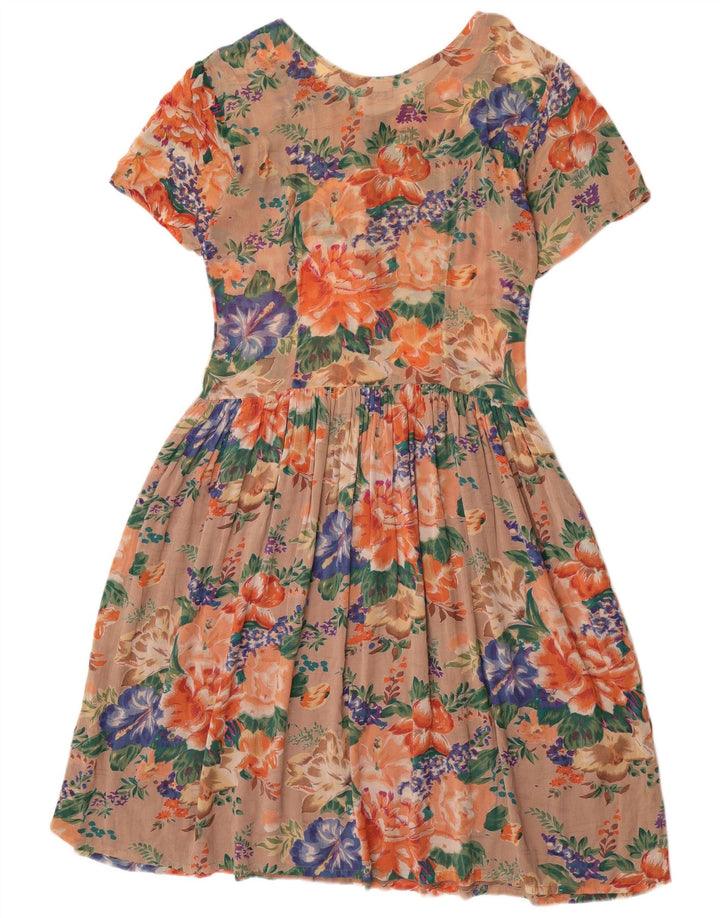 Vintage Γυναικείο Φόρεμα A-Line IT 44 Medium Πολύχρωμο Floral