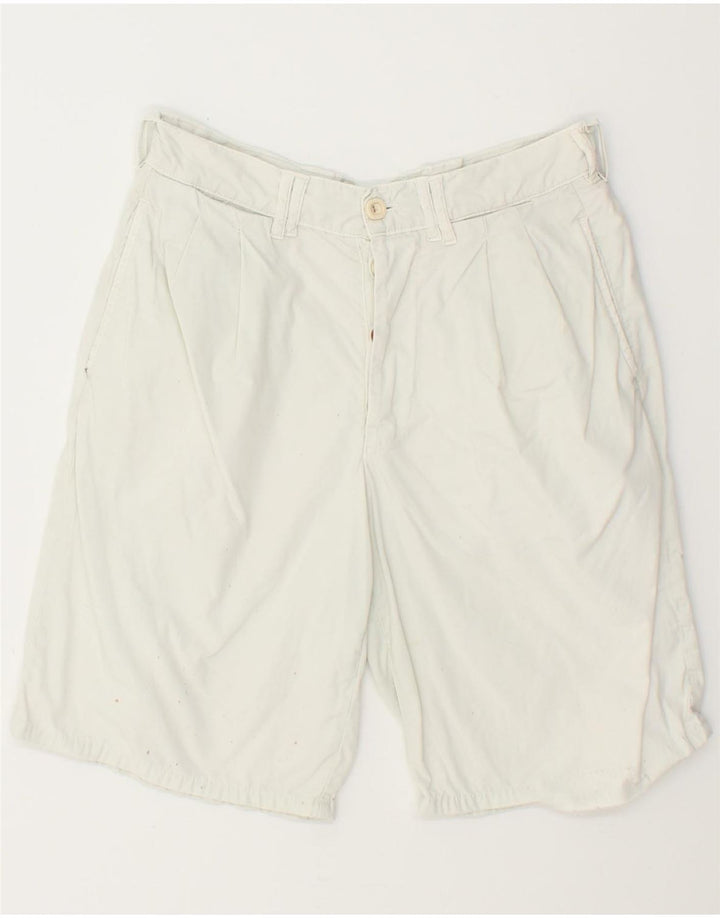 EL CHARRO Womens Pegged Chino Shorts W29 Medium White Cotton Vintage El Charro and Second-Hand El Charro from Messina Hembry 