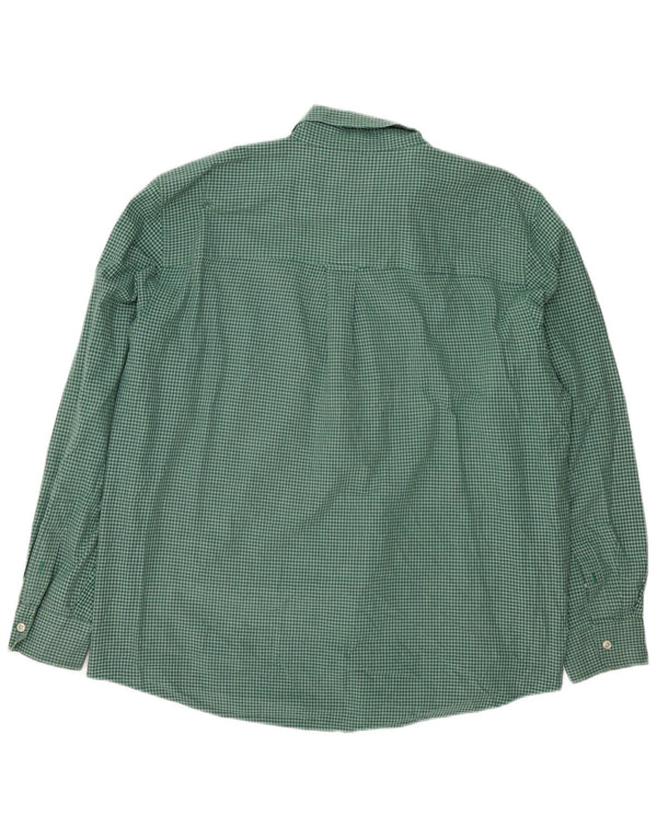 Chaps Ανδρικό πουκάμισο Easy Care XL Green Check Cotton