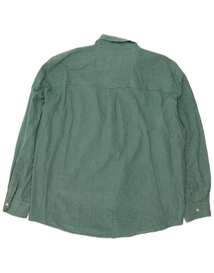 Chaps Ανδρικό πουκάμισο Easy Care XL Green Check Cotton
