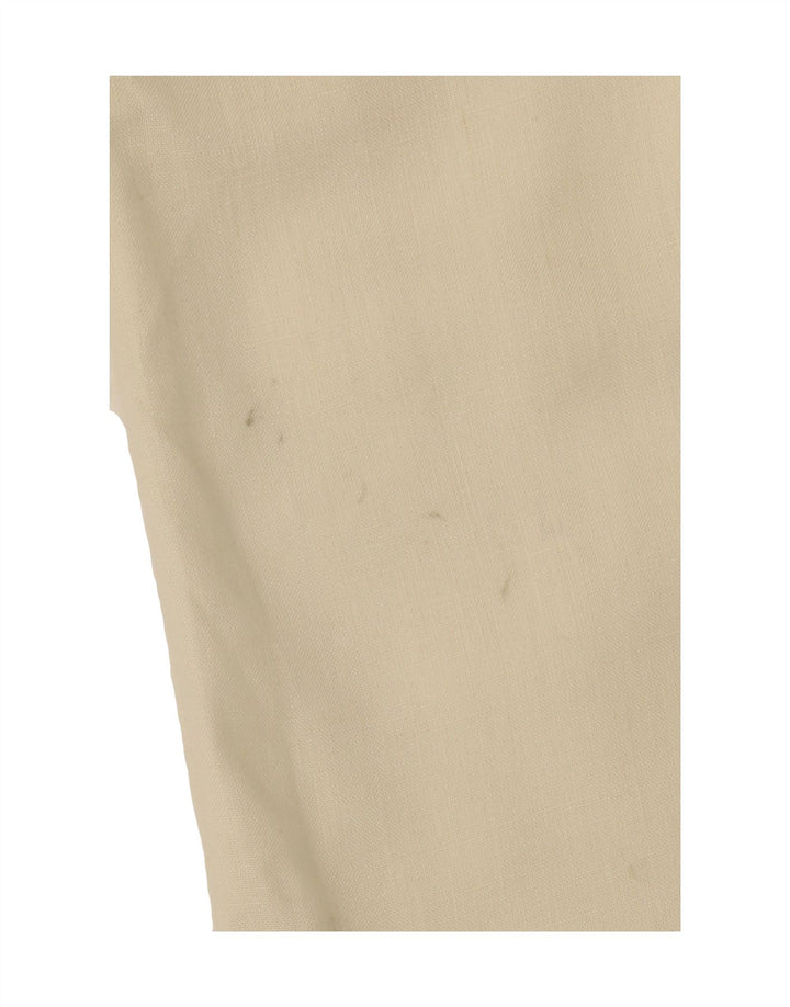 VINTAGE Womens A-Line Skirt IT 42 Medium W26  Off White Linen Vintage Vintage and Second-Hand Vintage from Messina Hembry 