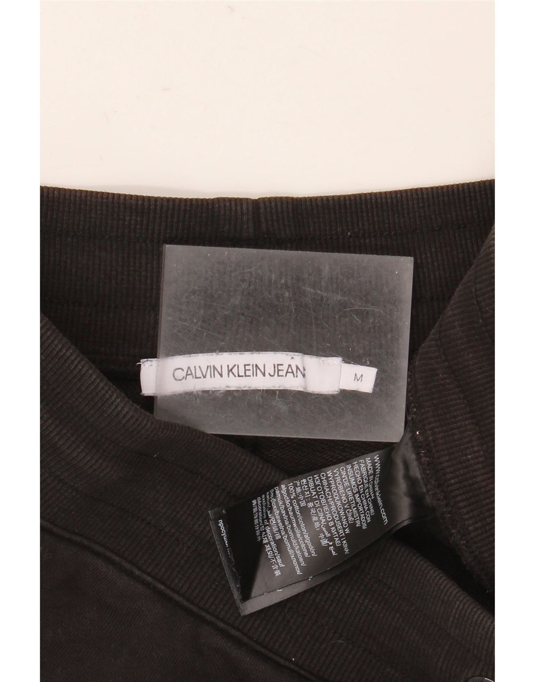 Γυναικείο γραφικό αθλητικό σορτς Calvin Klein UK 14 μεσαίο μαύρο βαμβακερό