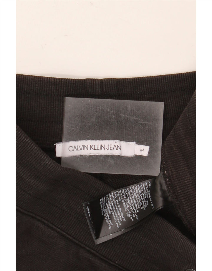 Γυναικείο γραφικό αθλητικό σορτς Calvin Klein UK 14 μεσαίο μαύρο βαμβακερό