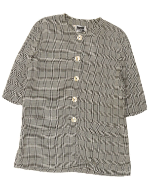 LUISA SPAGNOLI Γυναικείο μπουφάν Blazer 3/4 μανίκι IT 46 Large Green Check