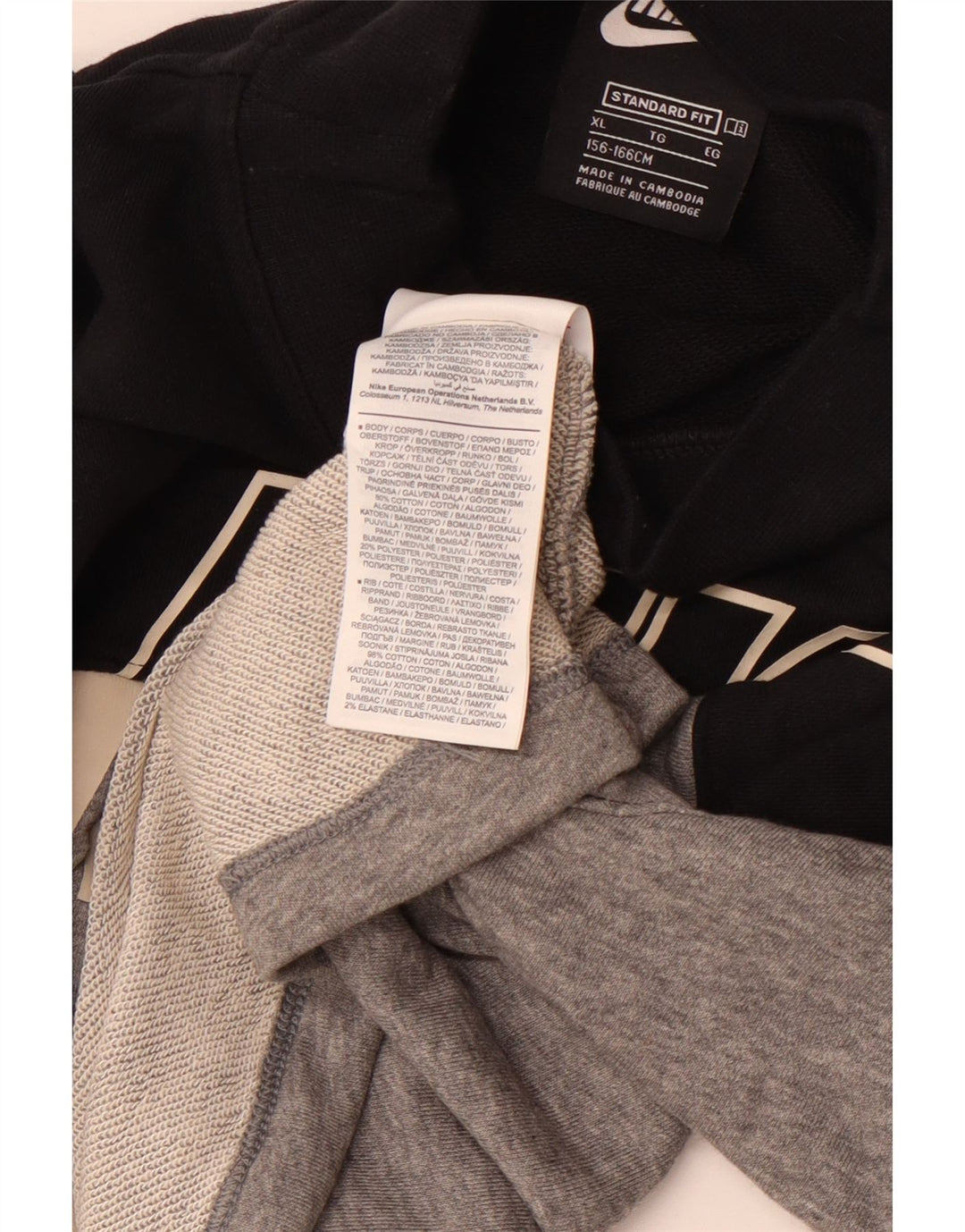 Φούτερ NIKE Girls Crop Standard Fit Jumper 13-14 Years XL Grey