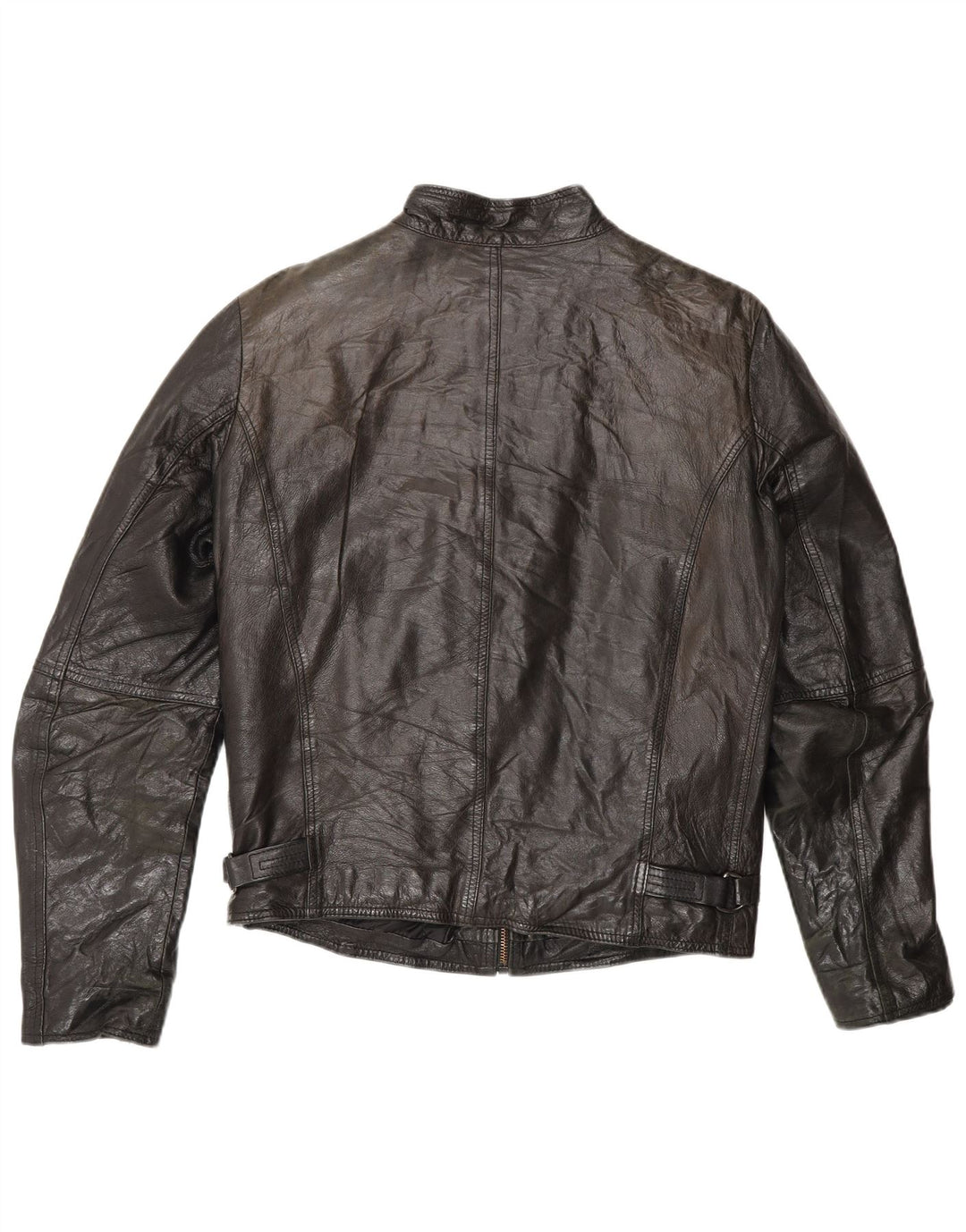 Rifle Γυναικείο Δερμάτινο Σακάκι Racer Uk 14 Medium Μαύρο
