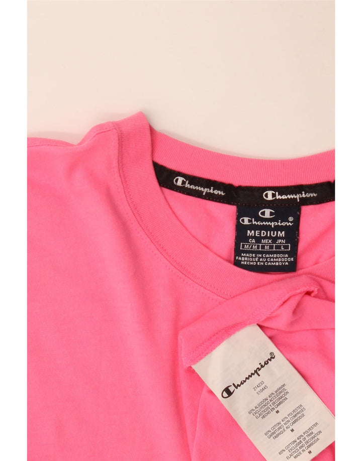 Ανδρικό γραφικό T-Shirt CHAMPION Top Μεσαίο Ροζ Βαμβακερό
