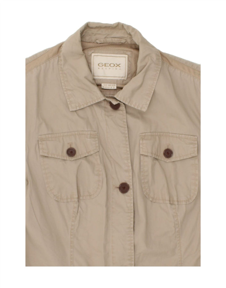 GEOX Womens Utility Jacket UK 14  Large Grey Cotton Vintage Geox and Second-Hand Geox from Messina Hembry 