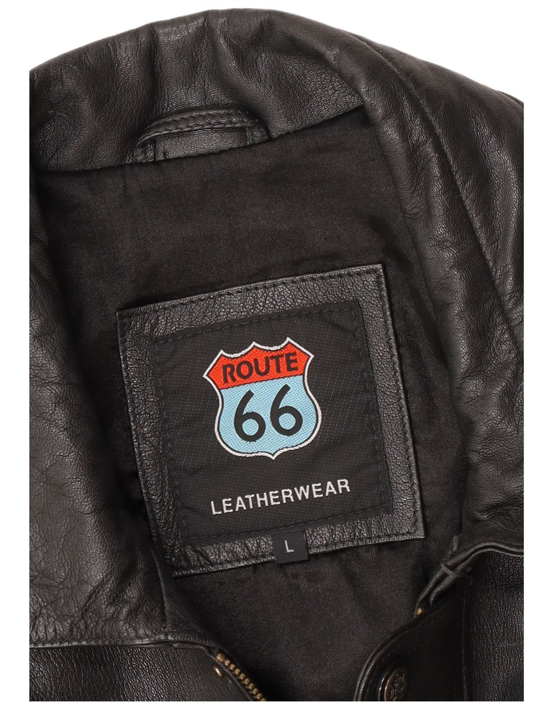Route 66 Mens Leather Jacket UK 40 Large Black Leather