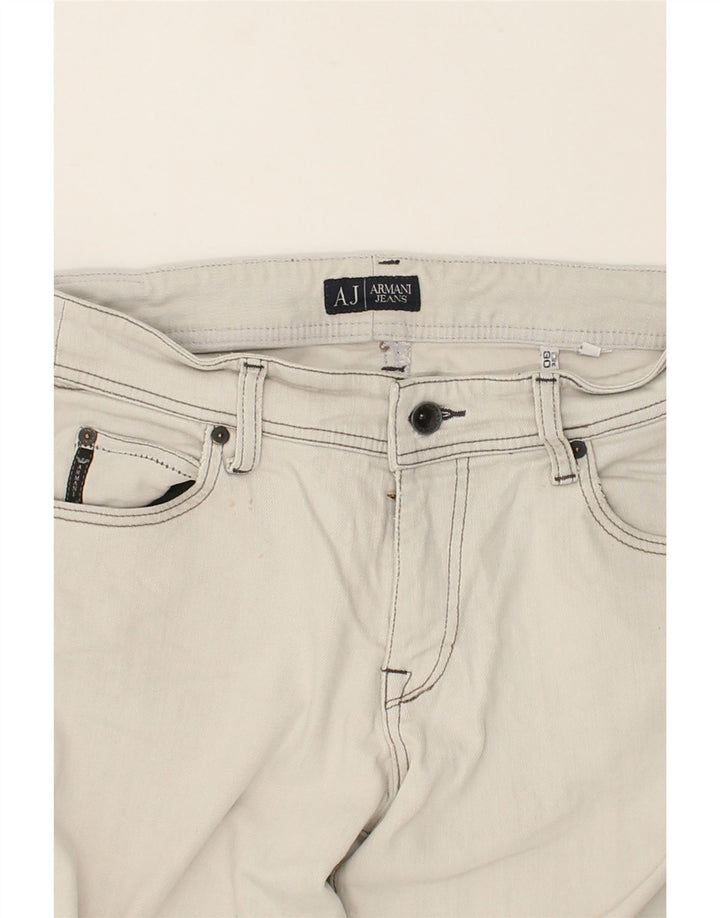ARMANI Womens Straight Casual Trousers W30 L33 Grey | Vintage Armani | Thrift | Second-Hand Armani | Used Clothing | Messina Hembry 