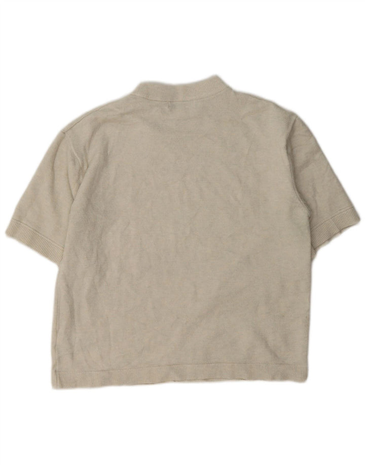Marks & Spencer Γυναικεία κοντομάνικη φούτερ Jumper UK 14 Medium Beige