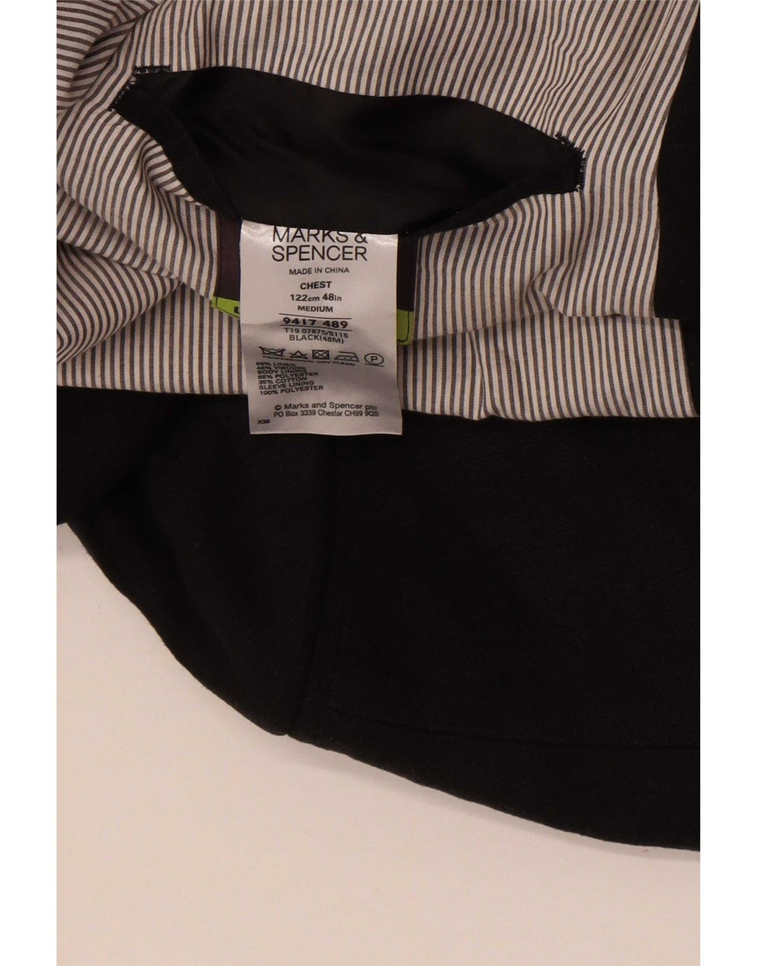 Marks & Spencer Ανδρικό σακάκι Blazer UK 48 2XL μαύρο λινό
