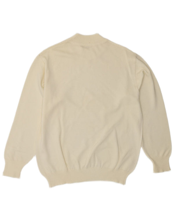 Γυναικείο πουλόβερ με λαιμό χελώνα VINTAGE UK 14 Medium Off White