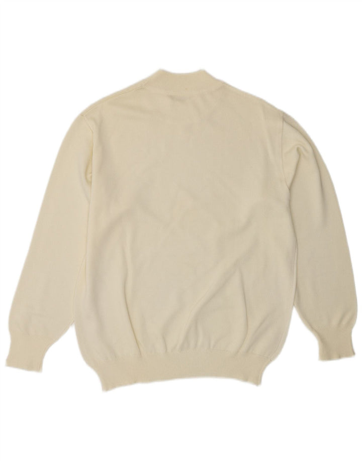 Γυναικείο πουλόβερ με λαιμό χελώνα VINTAGE UK 14 Medium Off White
