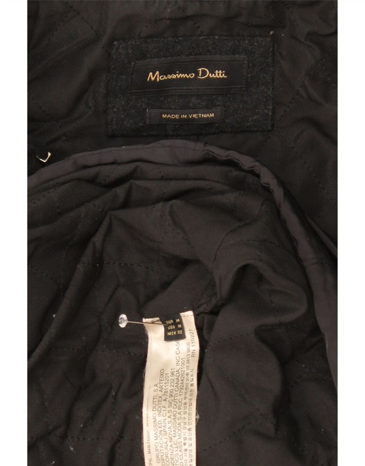 Massimo Dutti Γυναικείο παλτό αντιανεμικό UK 14 Medium Navy Blue Colourblock