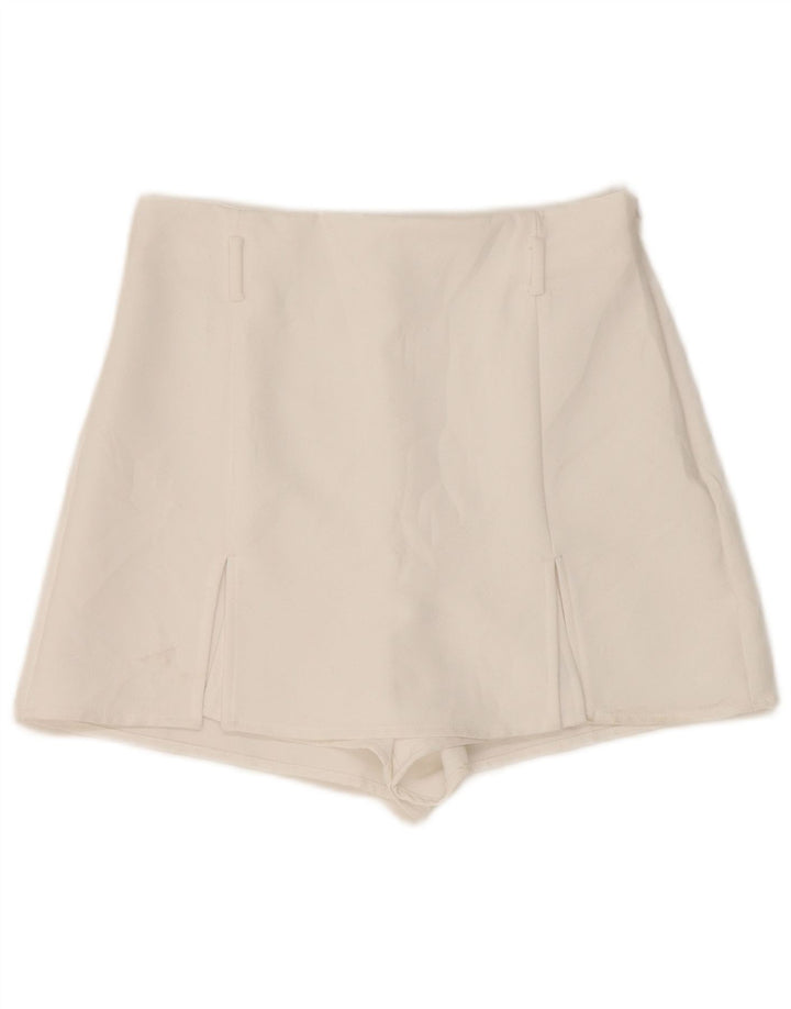Zara Γυναικείο Ψηλόμεσο Casual σορτς Small W26 λευκό πολυεστέρα