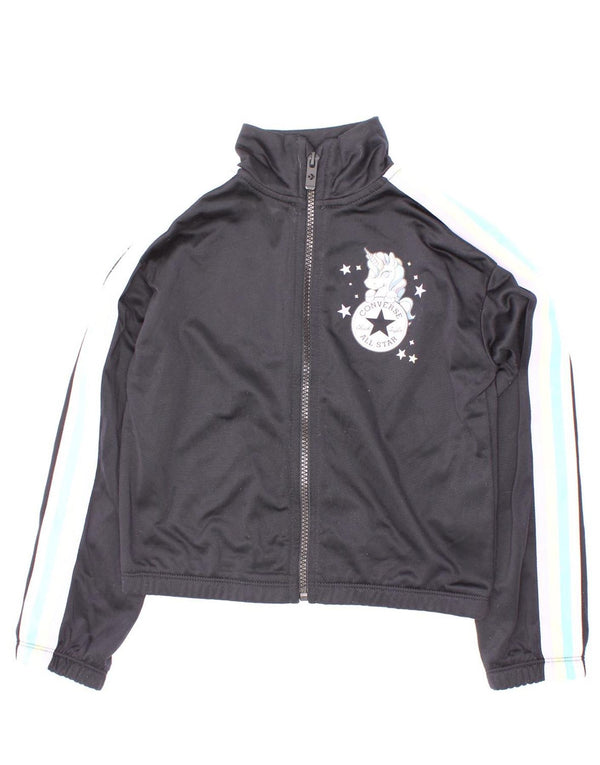Converse Girls Unicorn αθλητική φόρμα Top Jacket 5-6 Years Black Colourblock