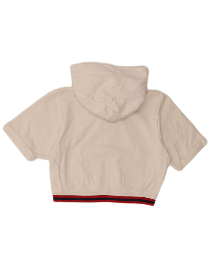 CHAMPION Γυναικεία Crop Graphic με κουκούλα με κουκούλα UK 10 Small White