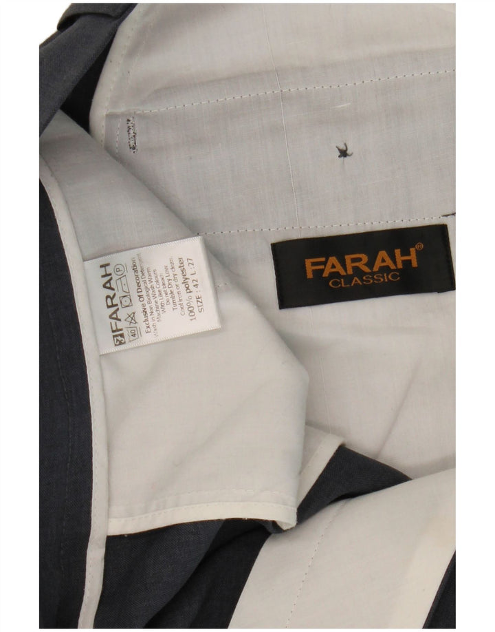 Farah Ανδρικό ίσιο κομμένο παντελόνι W42 L27 Γκρι πολυεστέρας