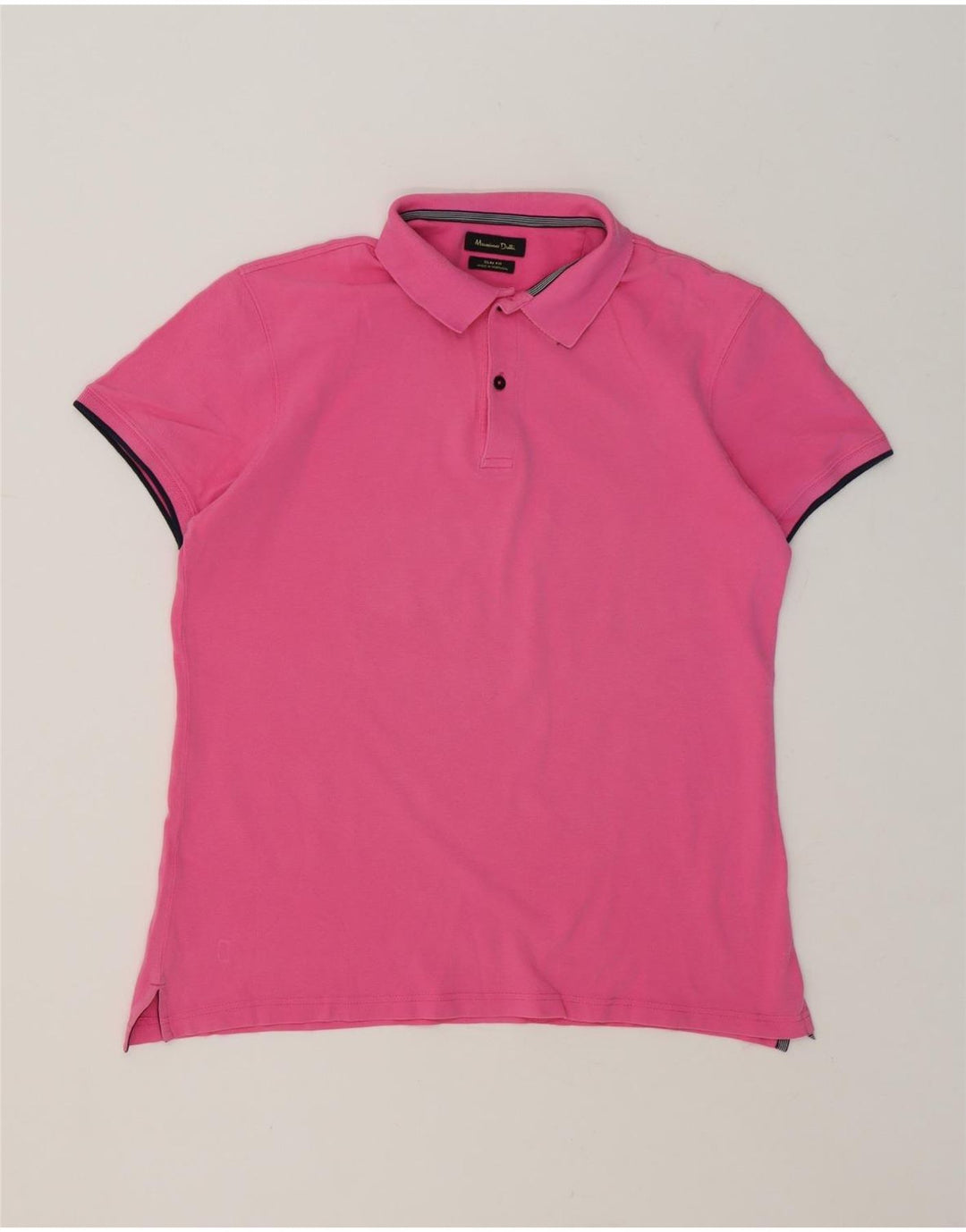 Massimo Dutti Ανδρικό πουκάμισο Polo Slim Fit μεγάλο ροζ