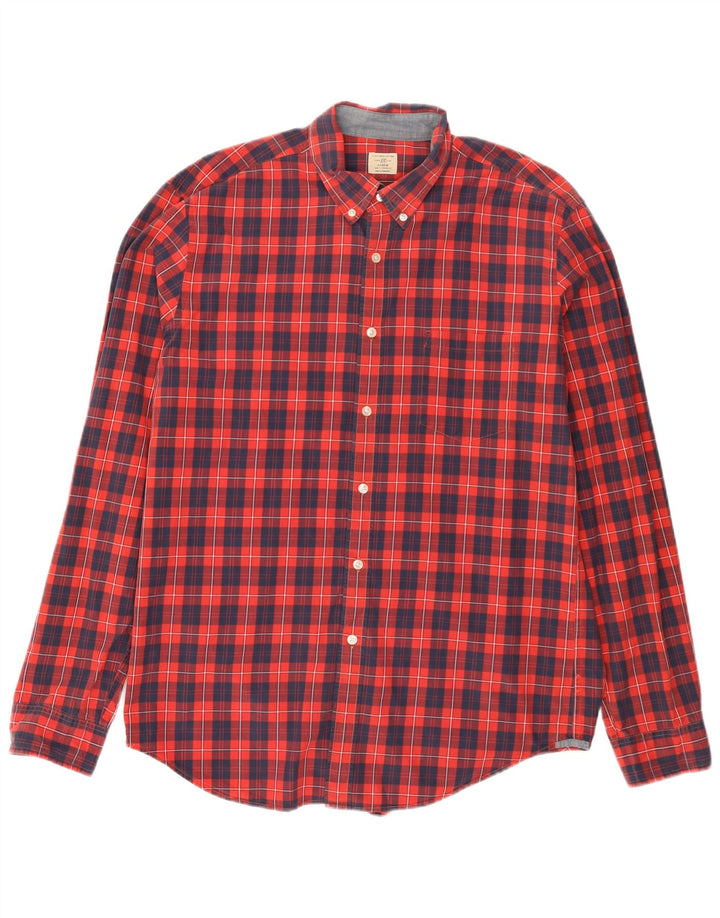 Ανδρικό πουκάμισο J. CREW Μέγεθος 16 1/2 Large Red Check Cotton